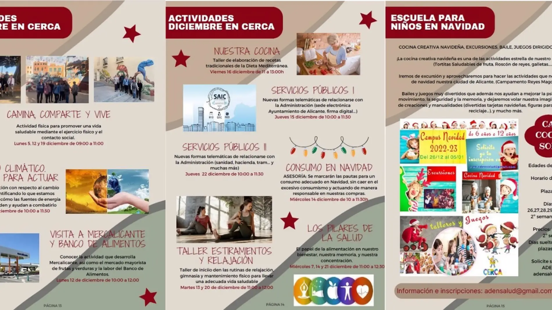 Nuevo programa formativo para niños con escuela de Navidad, taller de cocina y excursiones