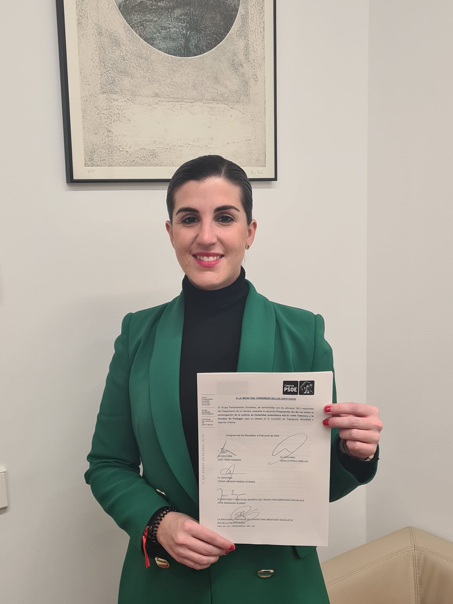 Uxía Tizón impulsa no congreso unha iniciativa para executar a conexión da AG-31 Uxía Tizón impulsa no congreso unha iniciativa para executar a conexión da AG-31