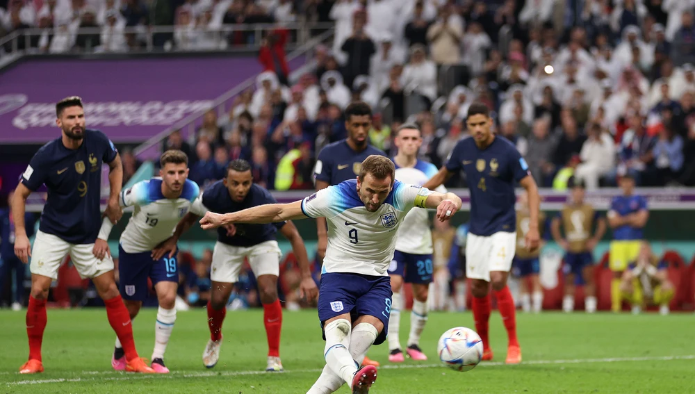 Harry Kane falla un penalti en cuartos de final ante Francia