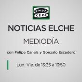 Felipe Canals y Gonzalo Escudero dirigen 'Noticias mediodía Elche'.