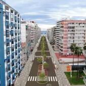 Calle Caminás tras su remodelación