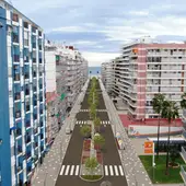 Calle Caminás tras su remodelación Calle Caminás tras su remodelación
