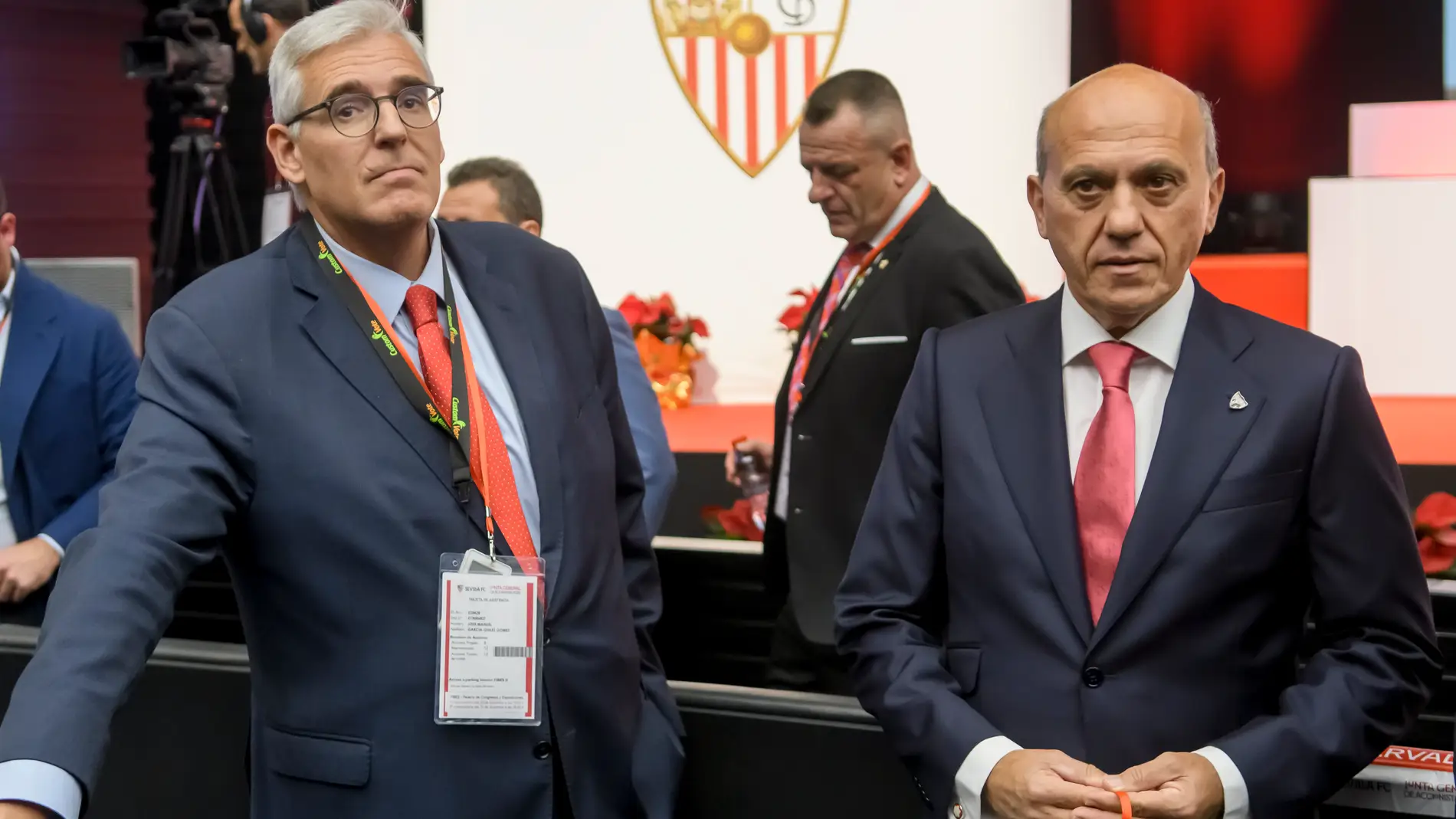 El ex presidente del Sevilla FC, José María del Nido, y su abogado, José Manuel García Quiles.