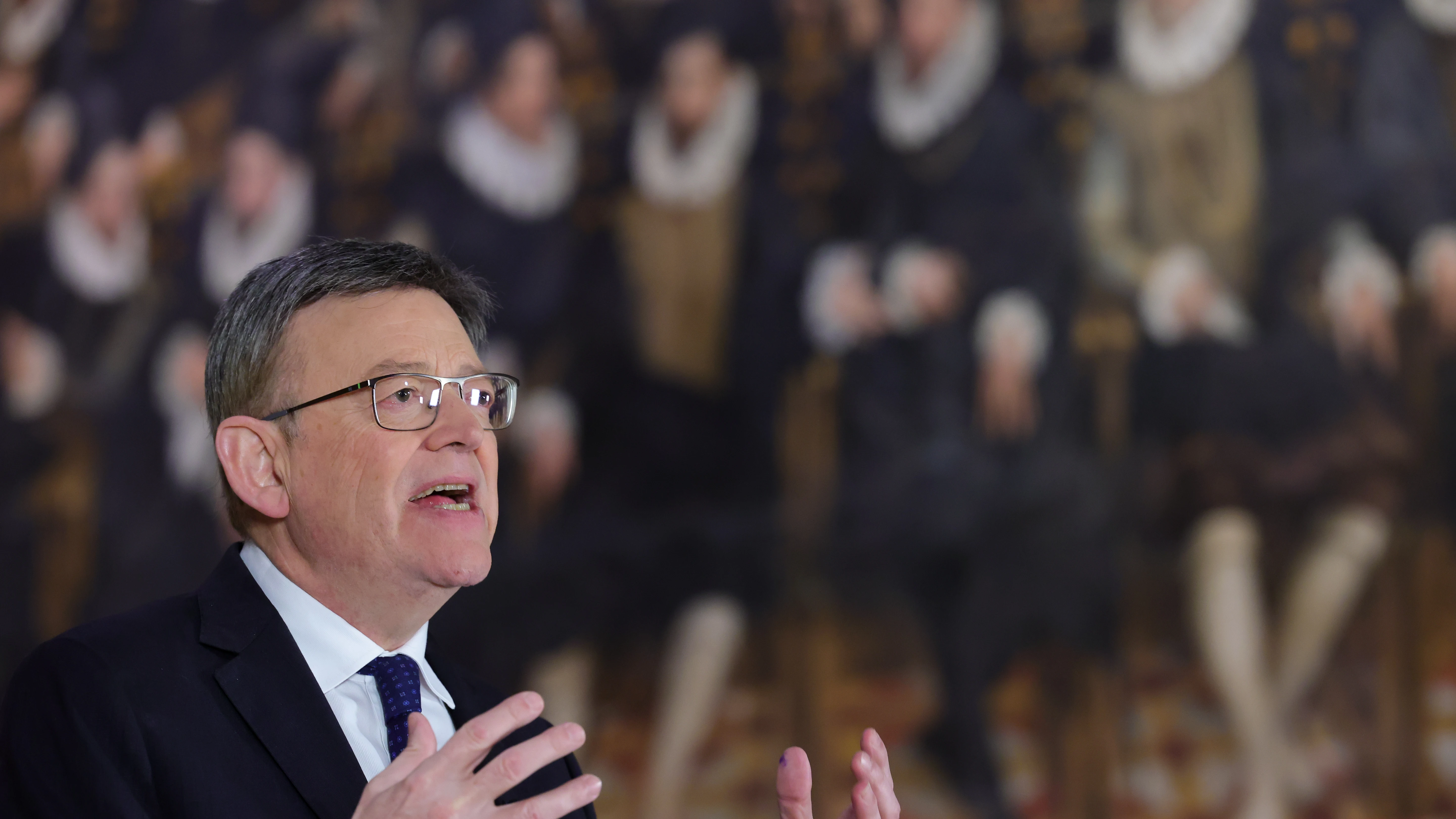 Ximo Puig, durante el discurso de fin de año. Ximo Puig, durante el discurso de fin de año.