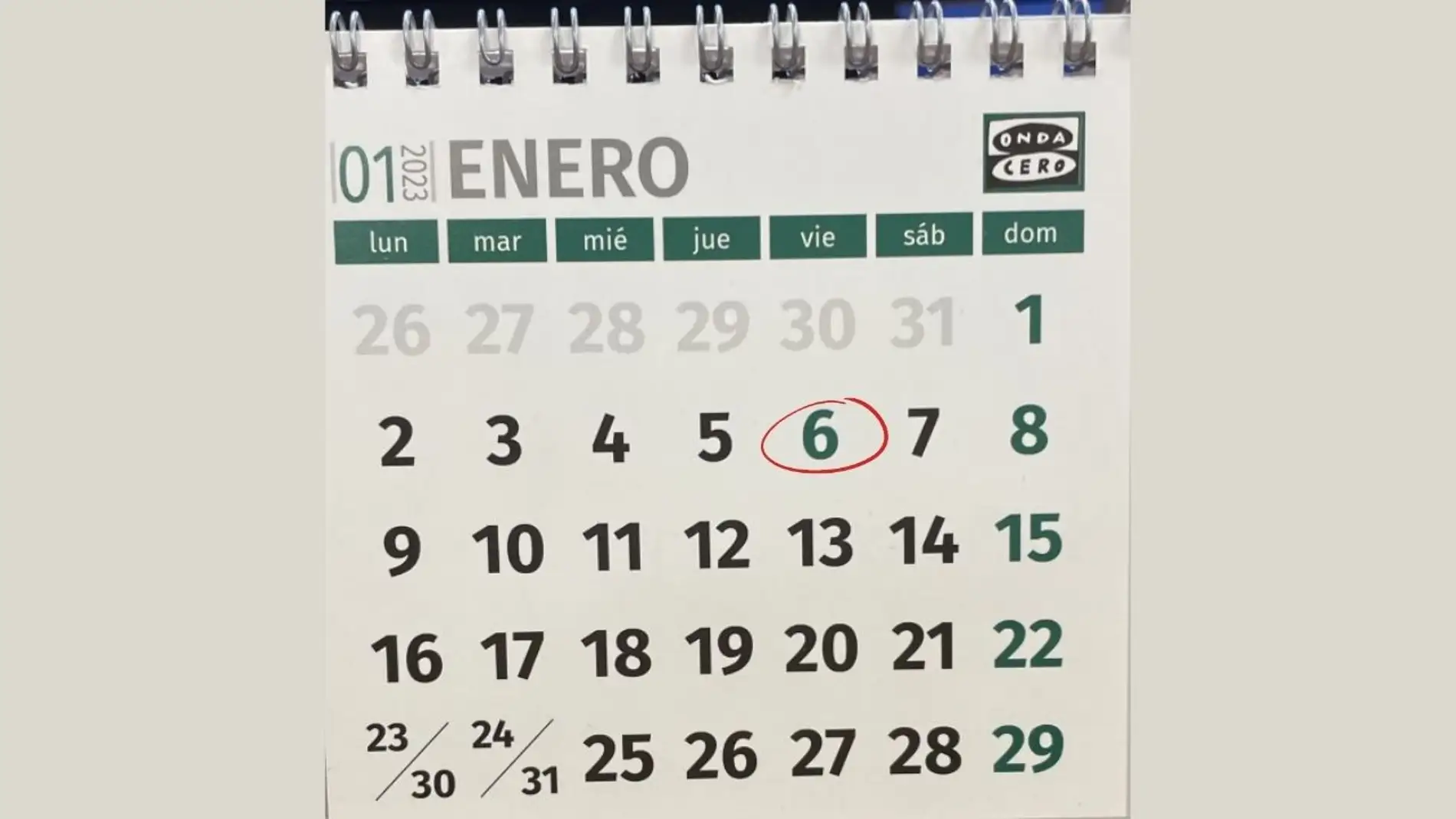 Calendario laboral: las provincias en las que es festivo el 6 de enero