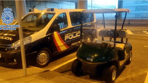 'Buggy&rsquo; que el detenido rob&oacute; en el campo de golf de Bacarot. 
