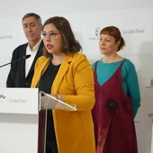 Ana Muñoz durante la rueda de prensa en Ciudad Real Ana Muñoz durante la rueda de prensa en Ciudad Real