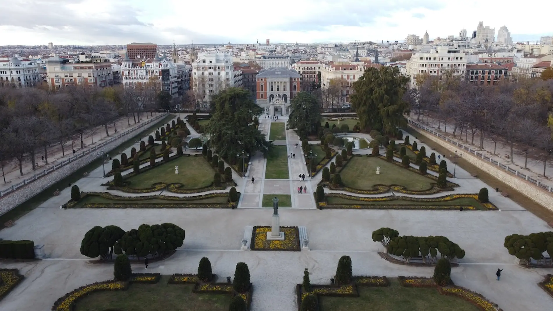 Imagen aérea del Parque de El Retiro, en Madrid