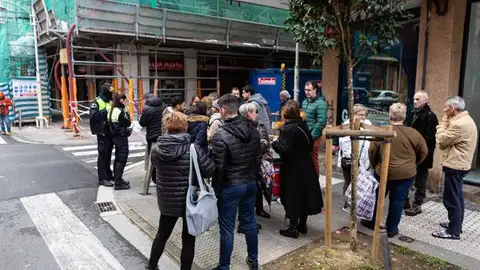 Edificio desalojado en Pasaia edificio desalojado en Pasaia