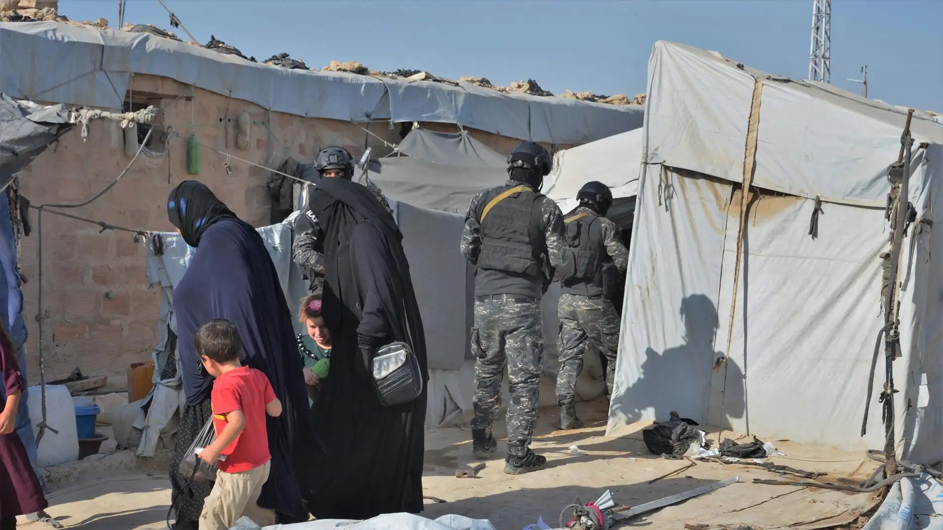 Imagen de archivo del campo de refugiados de Al Hol en el noreste de Siria donde permanecen mujeres y niños de combatientes del Estado islámico