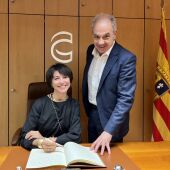 La directora de la principal organización empresarial de Ucrania, Anna Deravyenko, ha visitado la sede de la CEOE en Aragón