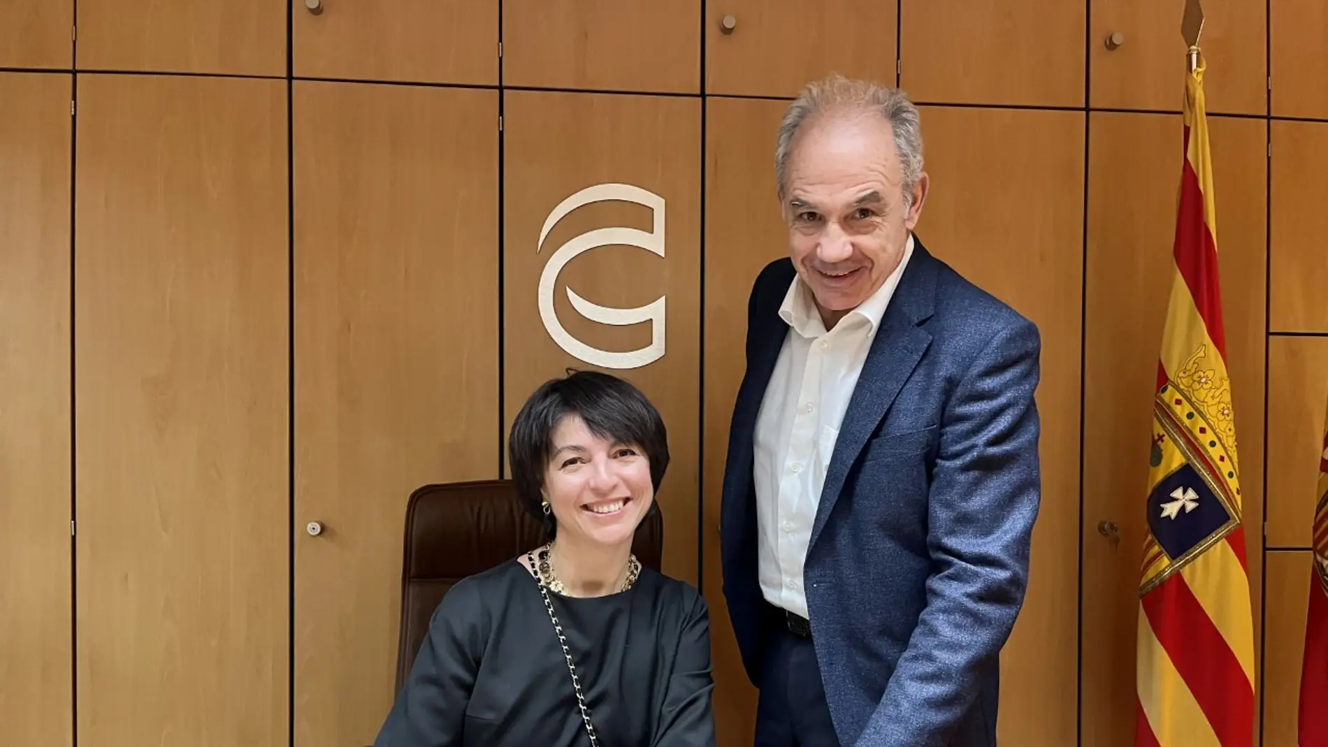 La directora de la principal organización empresarial de Ucrania, Anna Deravyenko, ha visitado la sede de la CEOE en Aragón