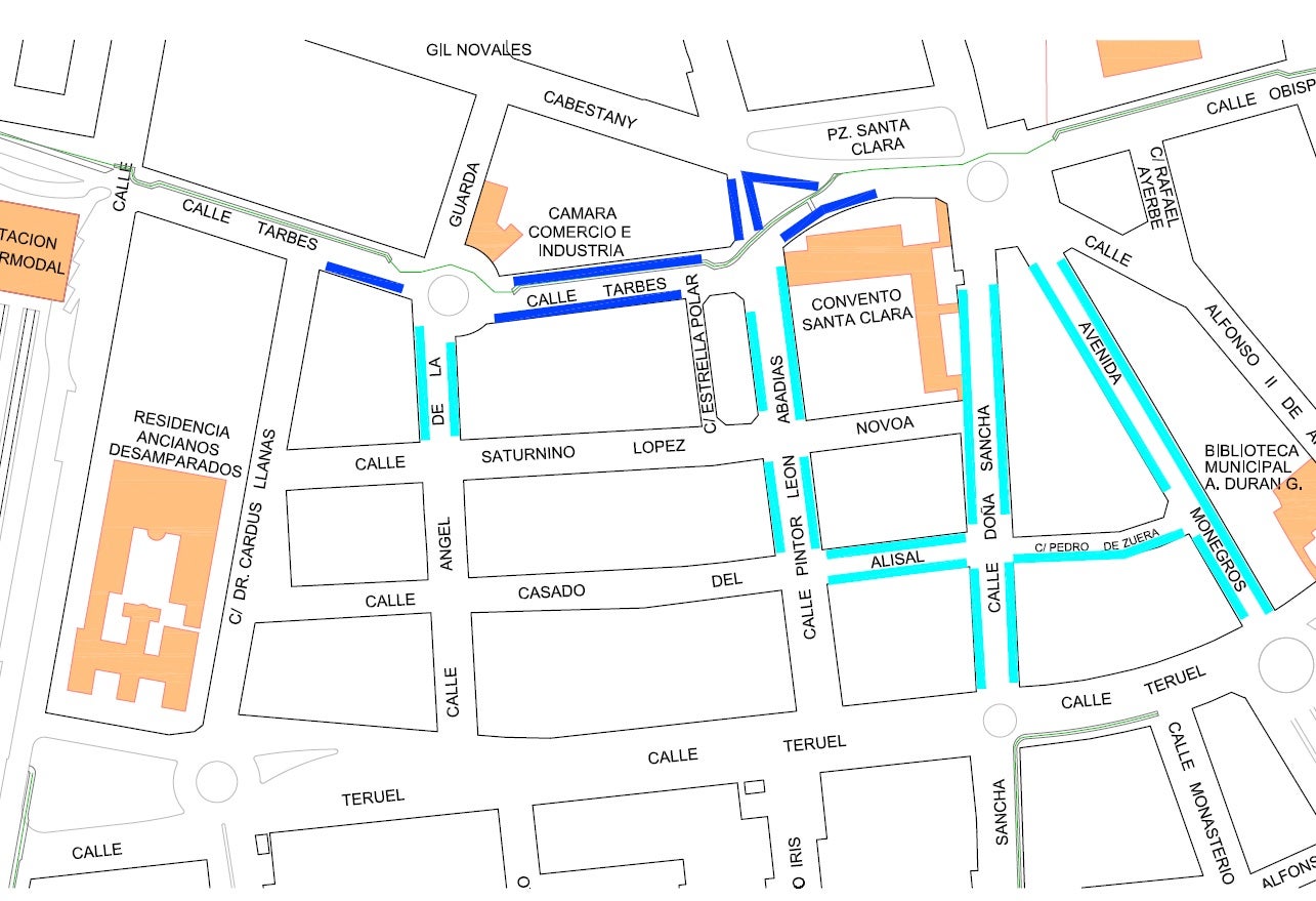 Paralizada la reorganización de las plazas de la zona azul Paralizada la reorganización de las plazas de la zona azul