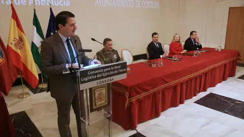 Acto de firma del convenio para la Base Logística del Ejército de Tierra Acto de firma del convenio para la Base Logística del Ejército de Tierra