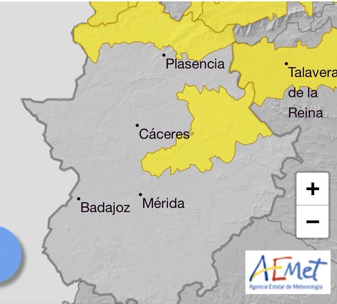 Las primeras nieves del año en Extremadura activarán la alerta amarilla en el Norte de Cáceres Las primeras nieves del año en Extremadura activarán la alerta amarilla en el Norte de Cáceres