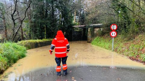 Inundaciones por el temporal en la zona rural de Gij&oacute;n