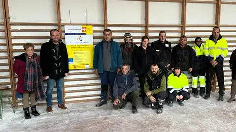 Trabajadores que desarrollarán los primeros trabajos Trabajadores que desarrollarán los primeros trabajos