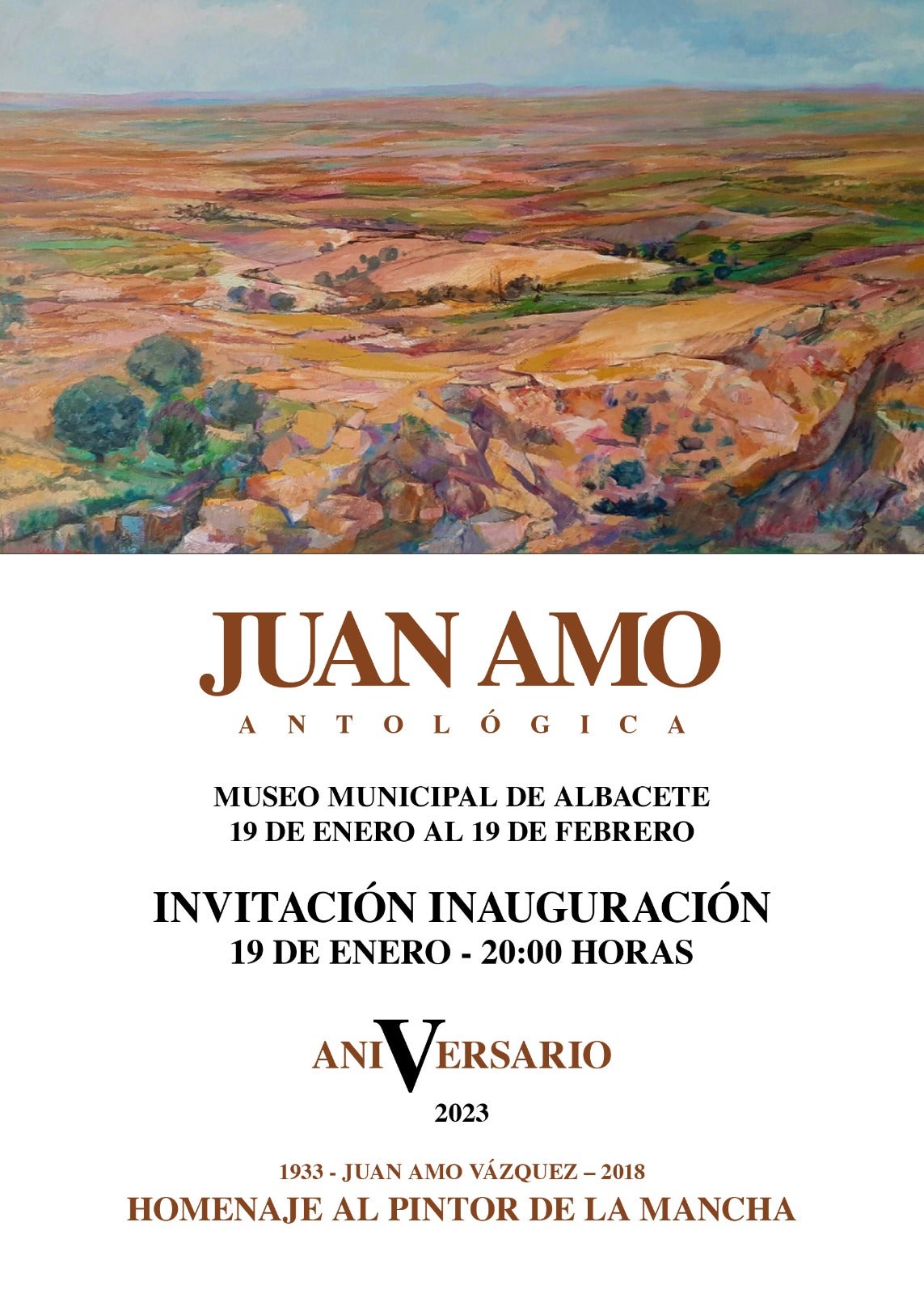 Exposición antológica para recordar al pintor Juan Amo en el quinto aniversario de su fallecimiento Exposición antológica para recordar al pintor Juan Amo en el quinto aniversario de su fallecimiento