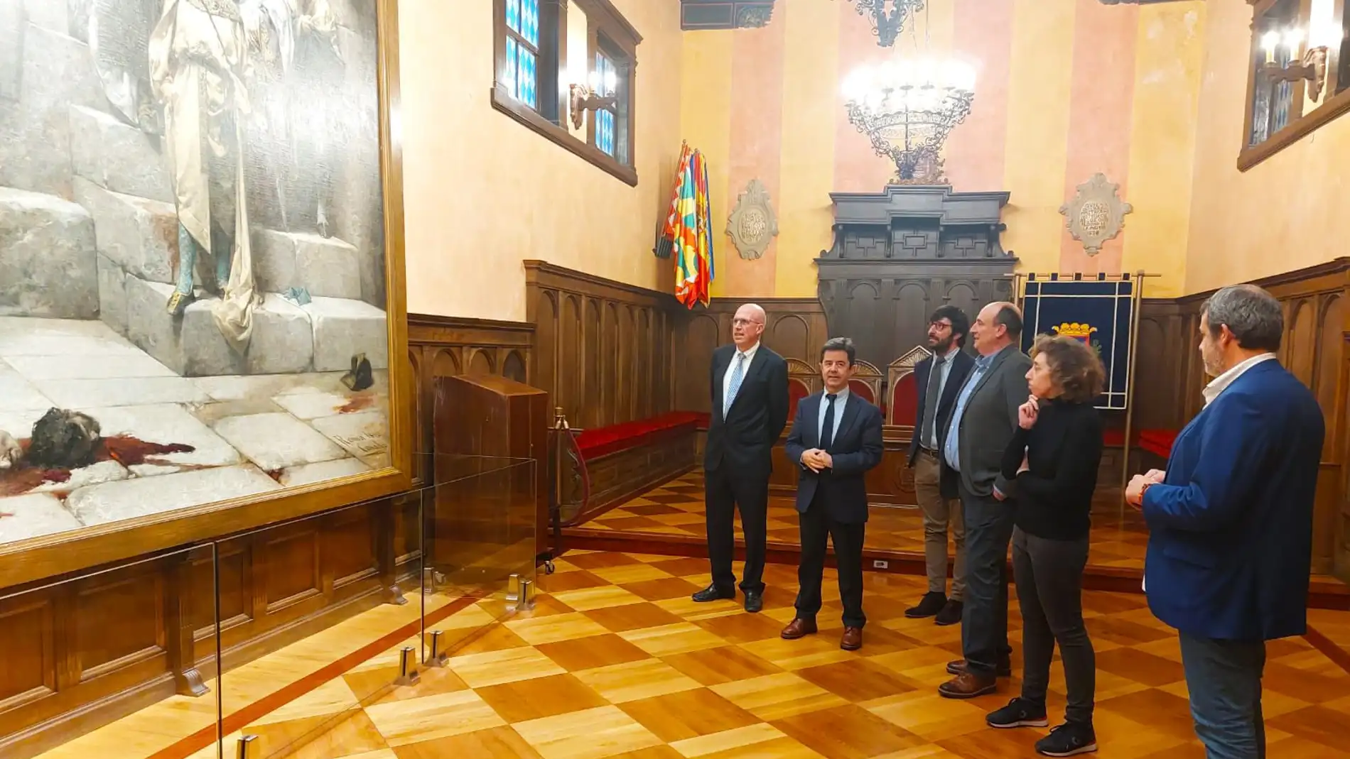 Luis Felipe ha recibido a los alcaldes de El Burgo de Ebro y Villanueva de Gállego y a representantes de AWS.
