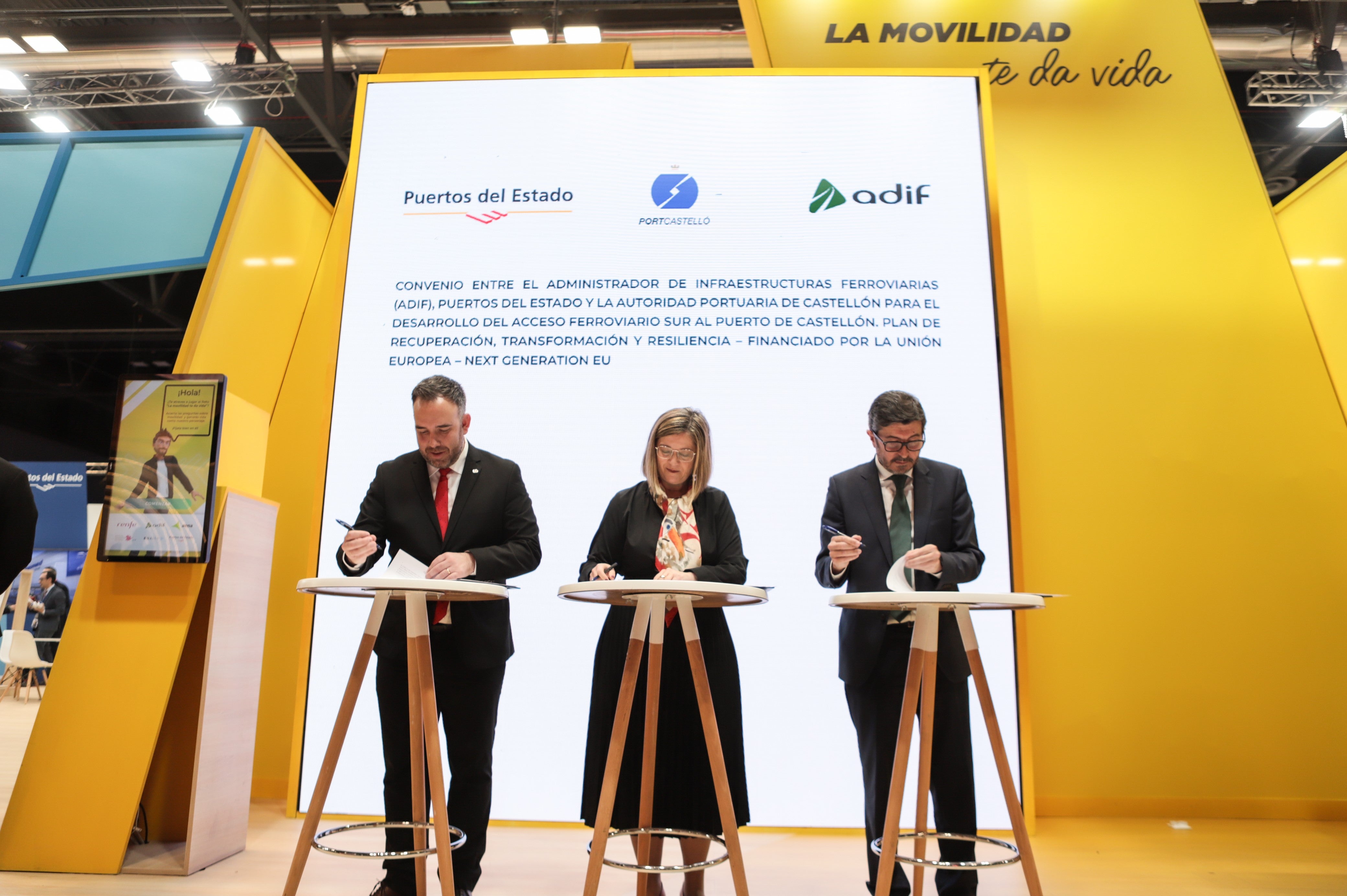 Adif, Puertos del Estado y la Autoridad Portuaria de Castelló impulsan la construcción del nuevo acceso ferroviario sur Adif, Puertos del Estado y la Autoridad Portuaria de Castelló impulsan la construcción del nuevo acceso ferroviario sur