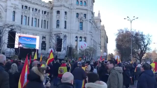 Manifestación en Cibeles contra Pedro Sánchez
