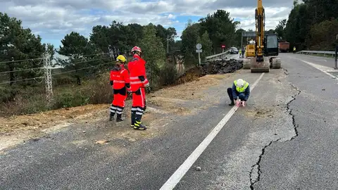 Derrumbe de la N 642 onda cero