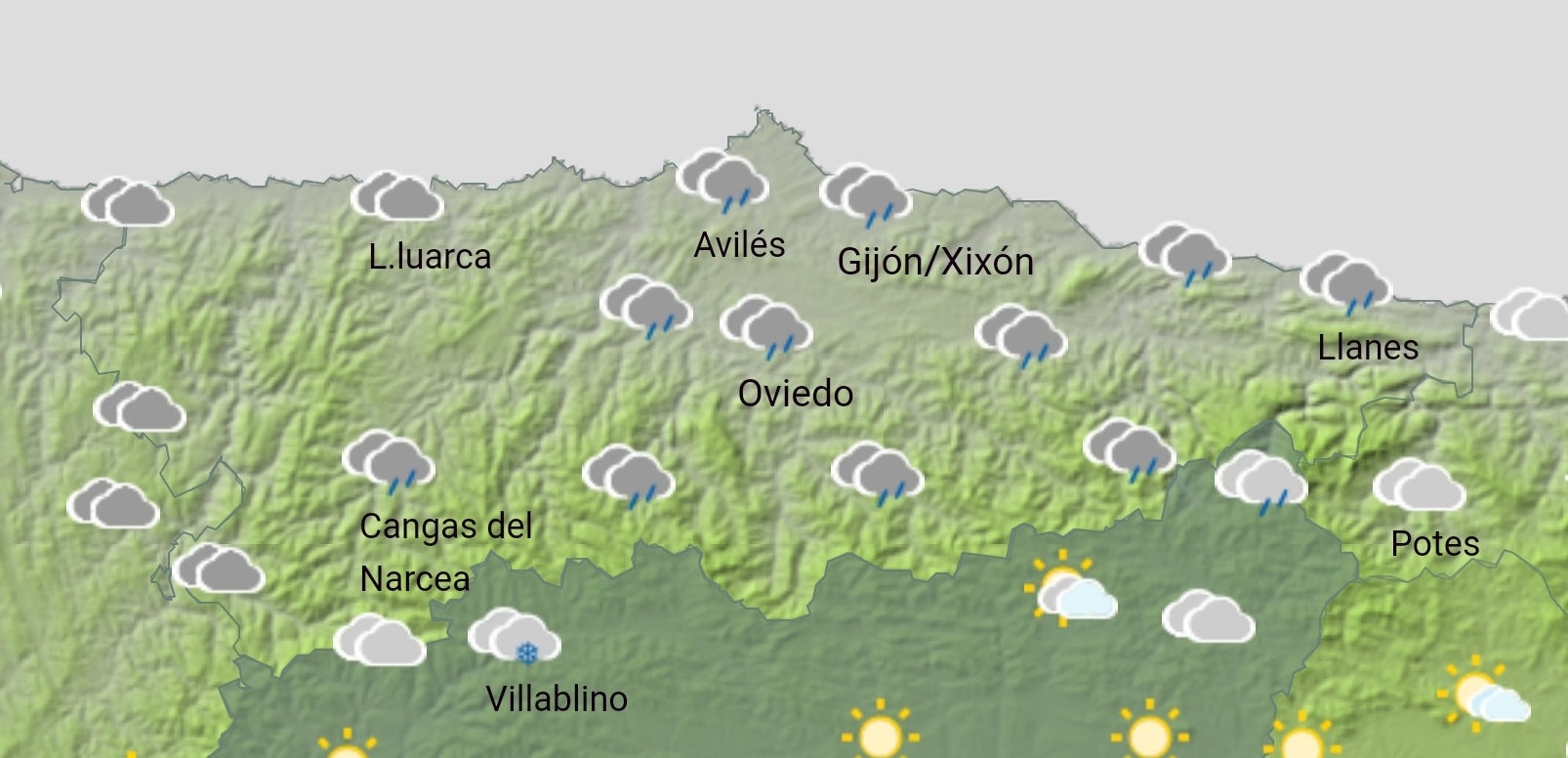 El jueves regresan la lluvia y la nieve en Asturias El jueves regresan la lluvia y la nieve en Asturias