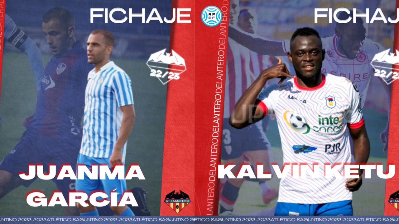Juanma García y Kalvin Ketu: El Saguntino avanza con sus fichajes de invierno Juanma García y Kalvin Ketu: El Saguntino avanza con sus fichajes de invierno