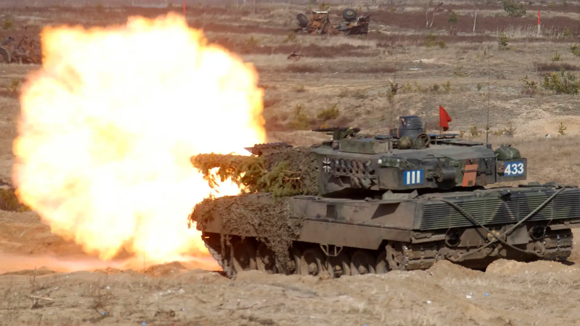 Imagen de archivo de un tanque Leopard.