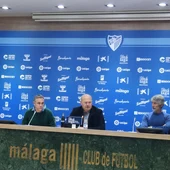 Pepe Mel con Nacho Pérez y Nacho Oria en su despedida del Málaga CF Pepe Mel con Nacho Pérez y Nacho Oria en su despedida del Málaga CF