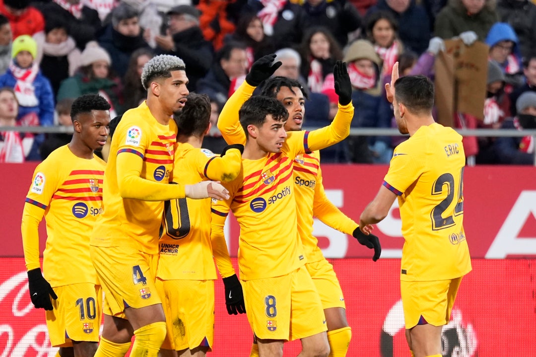 Un gol de Pedri da la victoria al Barcelona ante el Girona Un gol de Pedri da la victoria al Barcelona ante el Girona