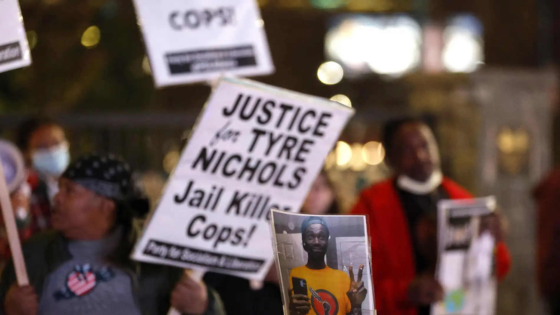 Protestas en Estados Unidos tras la publicación del vídeo que muestra la paliza mortal de cinco policías a Tyre Nichols 