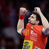 Sánchez Migallón durante un partido disputado en el Mundial de balonmano Sánchez Migallón durante un partido disputado en el Mundial de balonmano