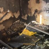 Incendio de una vivienda del número 5 de la calle Ronda del Saliente de Torrejón de Ardoz