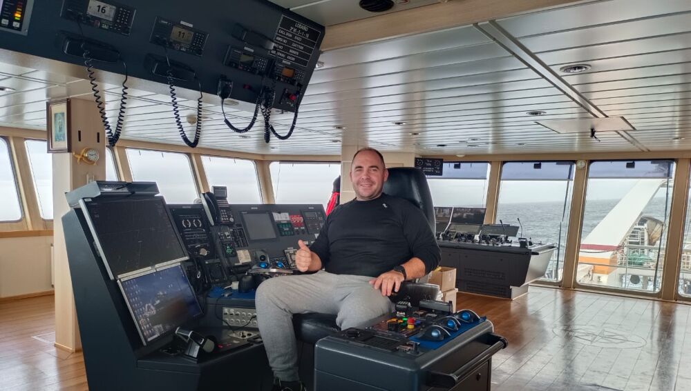 El capitán del "Lodairo", José Luis Otero