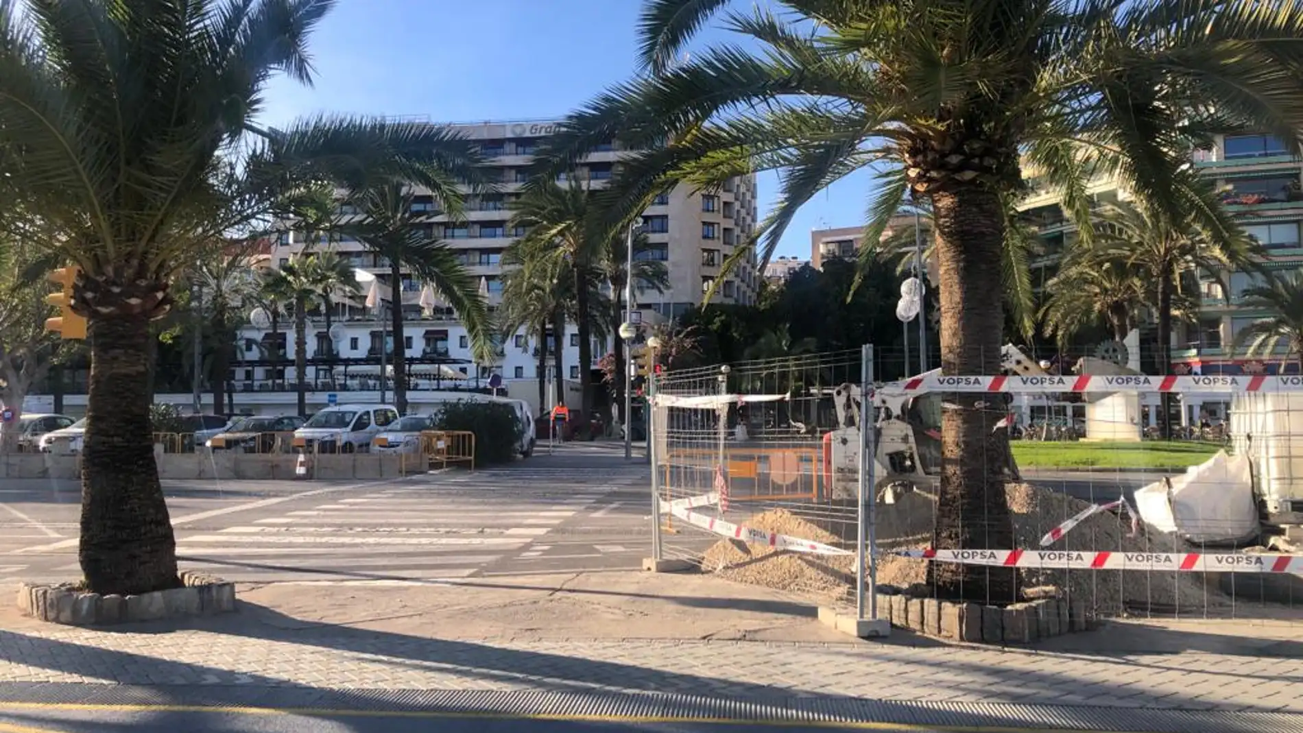 El Paseo Marítimo de Palma continuará vallado hasta que finalice la primera fase en noviembre. 