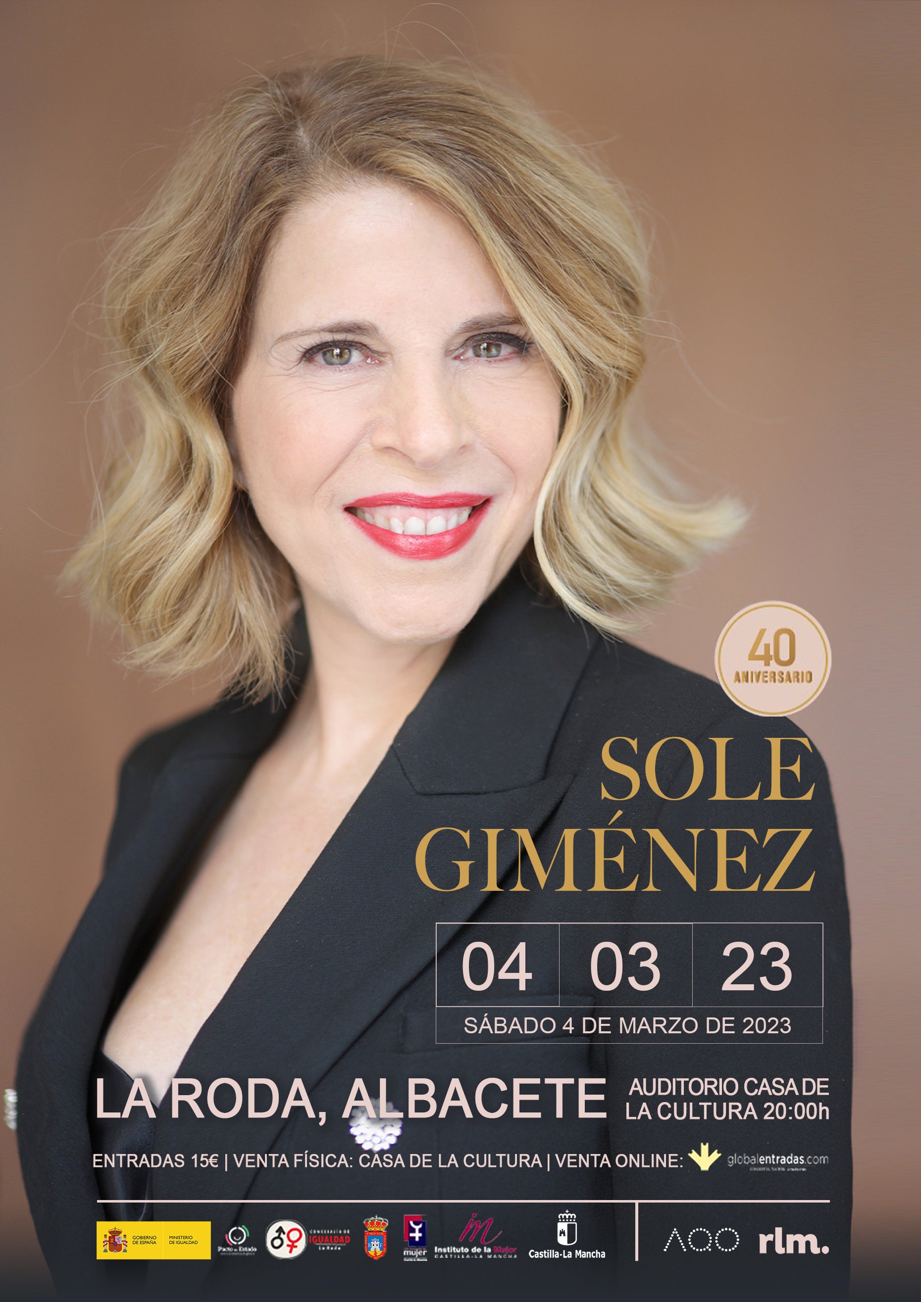 Sole Giménez actuará en La Roda dentro de los actos del Día de la Mujer Sole Giménez actuará en La Roda dentro de los actos del Día de la Mujer