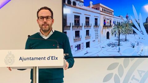 H&eacute;ctor D&iacute;ez durante la comparecencia del balance de contrataciones p&uacute;blicas de 2022