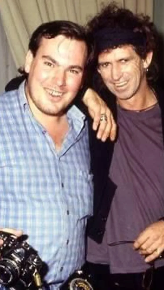 Junto a Keith Richards de los Rolling Junto a Keith Richards de los Rolling