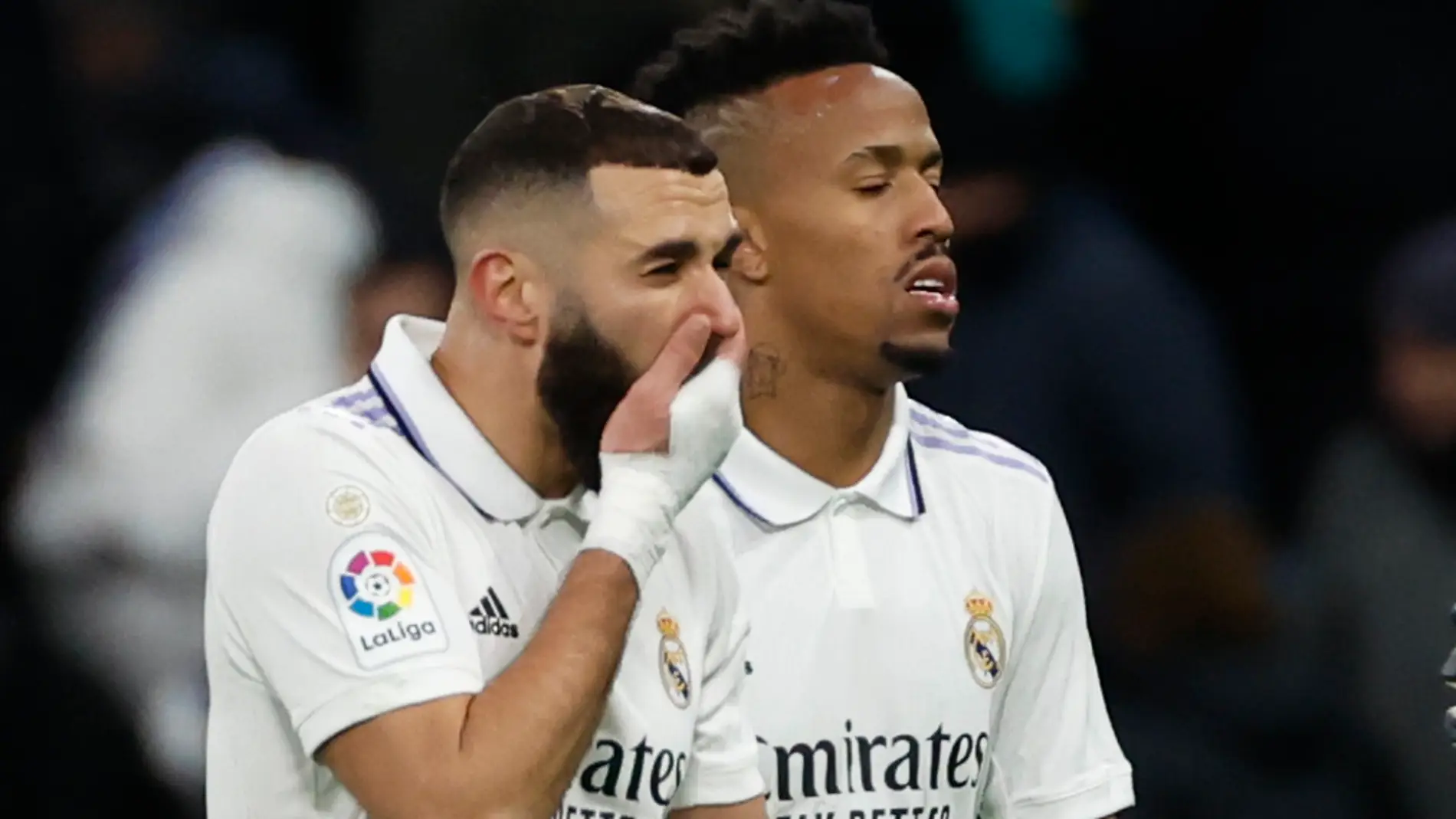 Militao y Benzema, futbolistas del Real Madrid