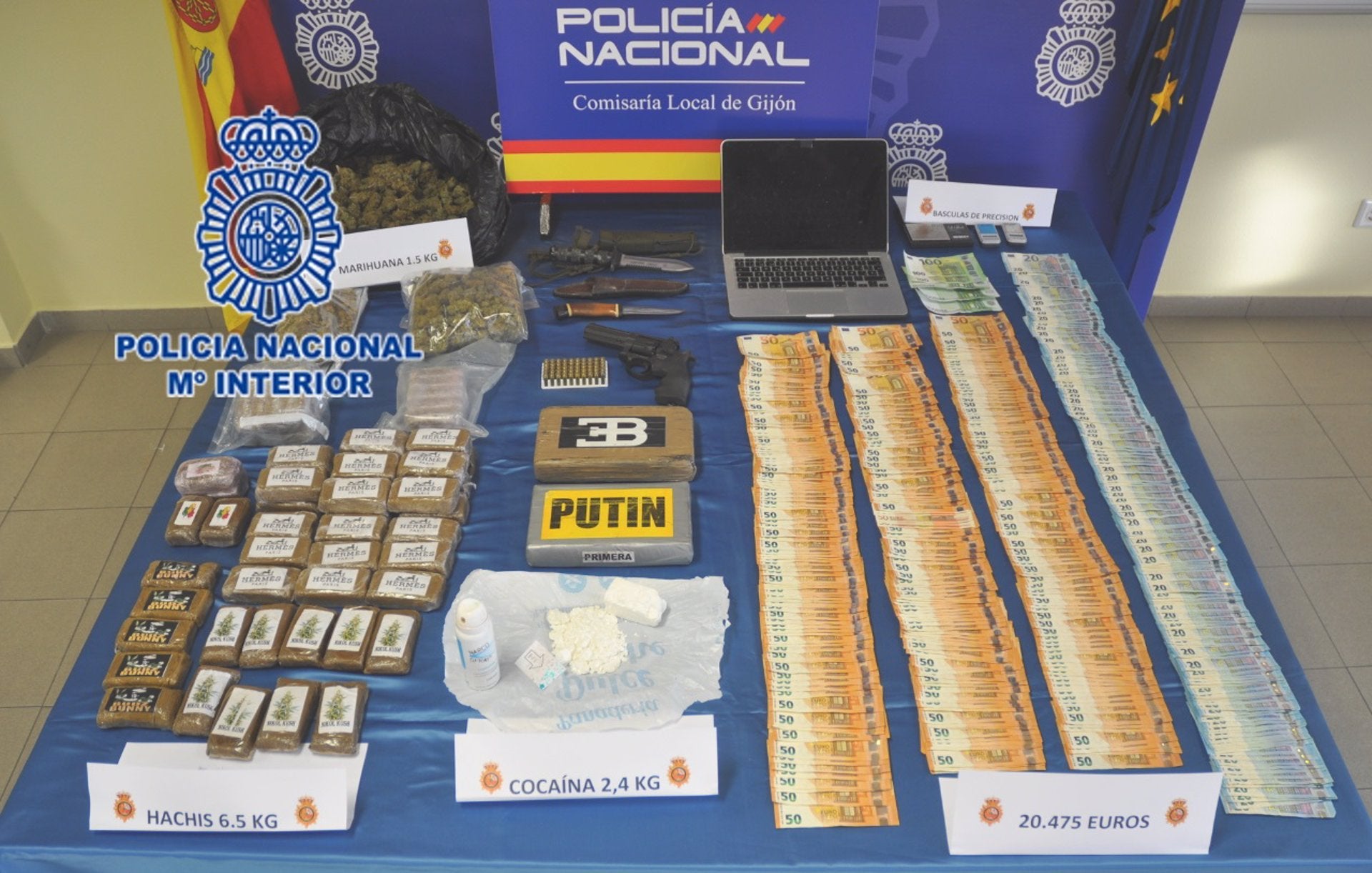 Desmantelado el mayor punto de distribución de cocaína en Gijón de los últimos cinco años Desmantelado el mayor punto de distribución de cocaína en Gijón de los últimos cinco años