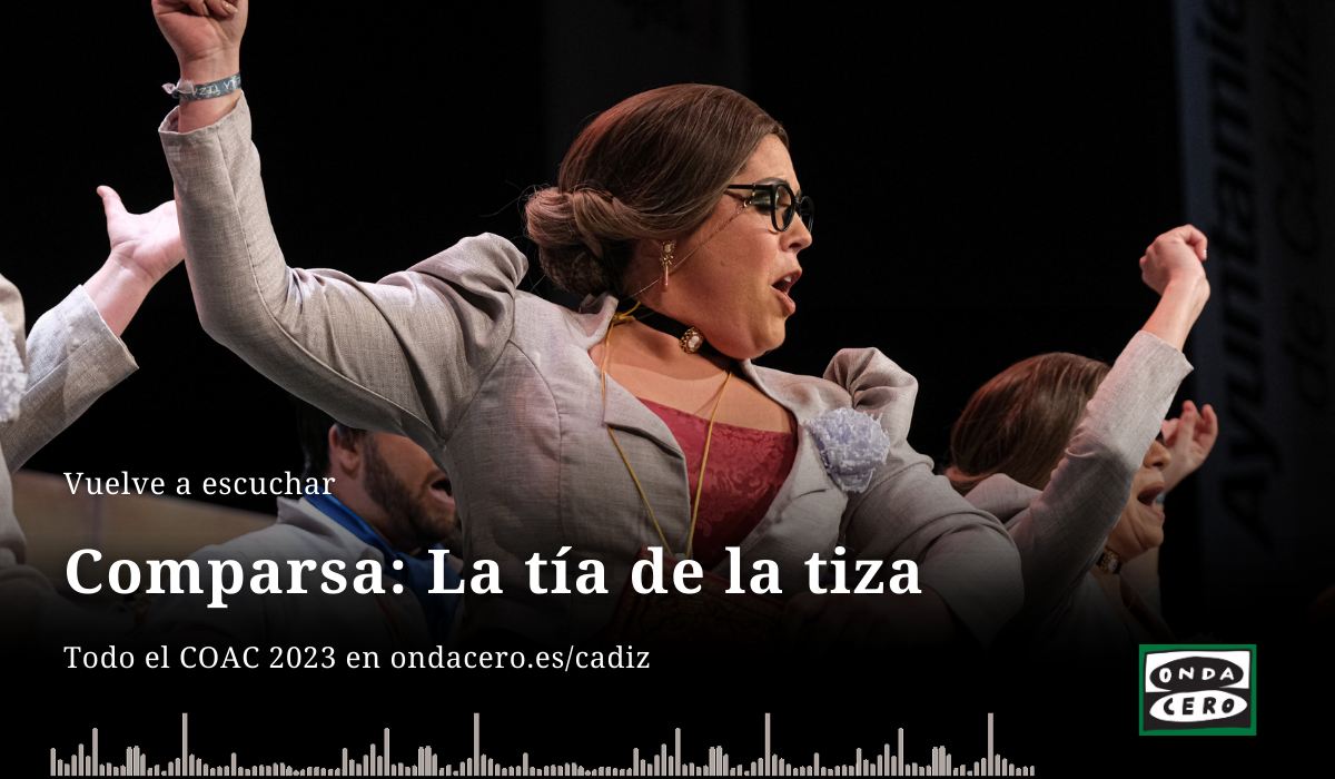 Así ha sido la actuación de la comparsa 'La tía de la tiza' en los cuartos de final del COAC 2023 Así ha sido la actuación de la comparsa 'La tía de la tiza' en los cuartos de final del COAC 2023
