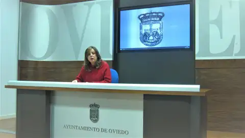 Ana Taboada, prtavoz de Somos Oviedo, en la sala de prensa del Ayuntamiento Ana Taboada, prtavoz de Somos Oviedo, en la sala de prensa del Ayuntamiento