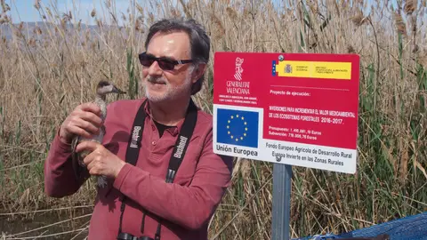 Vicent Sansano en el P.N de El Hondo Vicent Sansano en el P.N de El Hondo