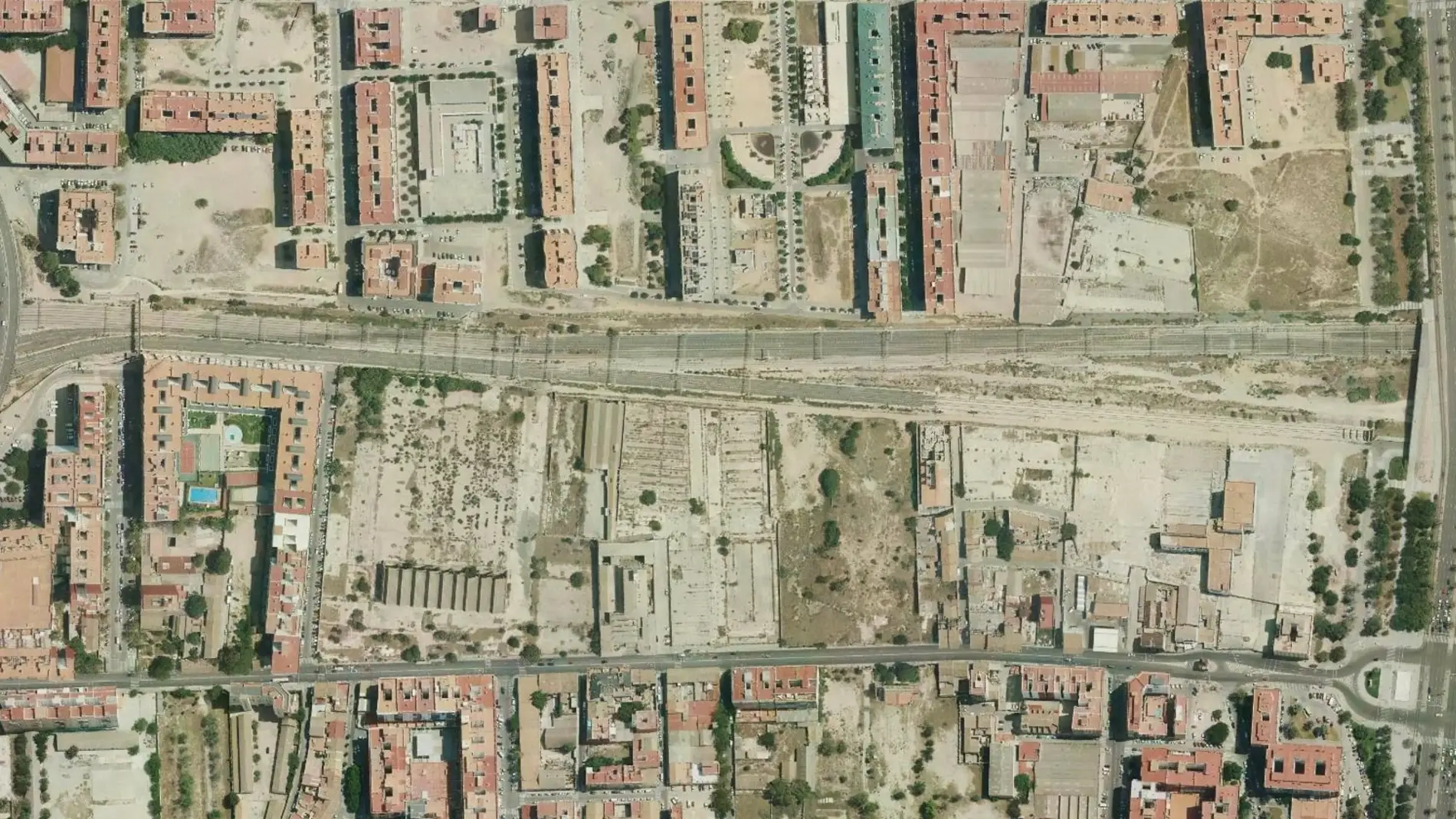 Terrenos afectados por la ejecución del canal de acceso ferroviario a València