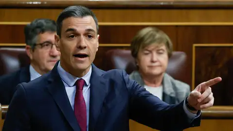El presidente del Gobierno, Pedro Sánchez, durante la sesión de control El presidente del Gobierno, Pedro Sánchez, durante la sesión de control
