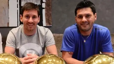 Matias y Leo Messi Matias y Leo Messi