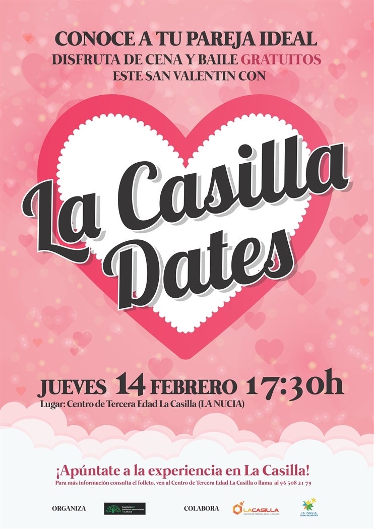 "Casilla Dates 2023" buscará parejas de mayores en La Nucía "Casilla Dates 2023" buscará parejas de mayores en La Nucía
