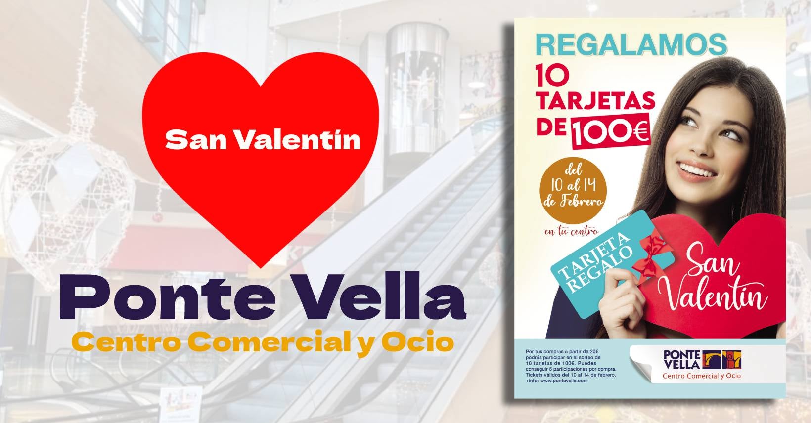 Ponte Vella sortea por San Valentín 10 tarjetas de 100 euros Ponte Vella sortea por San Valentín 10 tarjetas de 100 euros