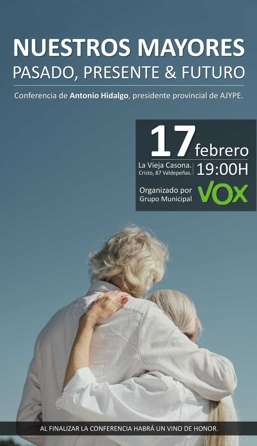 Antonio Hidalgo ofrecerá la charla "Nuestros Mayores, Pasado, Presente y Futuro", este viernes en Valdepeñas Antonio Hidalgo ofrecerá la charla "Nuestros Mayores, Pasado, Presente y Futuro", este viernes en Valdepeñas